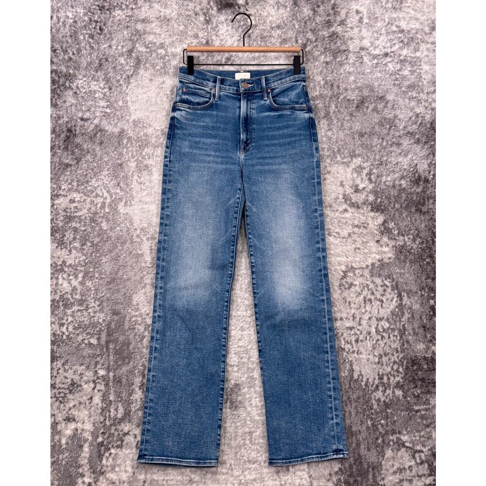 MOTHER Straight Leg Jeans in Medium Blue